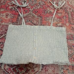 Women's White Smocked Top‎